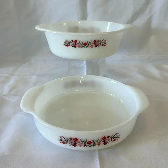 Fire King Primrose Casserole Dishes Bakeware Set of 2 Dishes - Picture 1 of 6